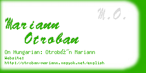 mariann otroban business card